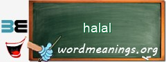 WordMeaning blackboard for halal